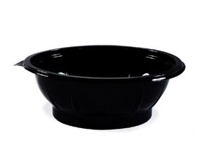 Salatschalen rund Ø 17,6 x 5,9 cm schwarz 600 ml (PET) 