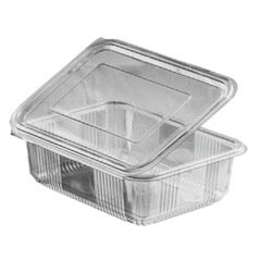 VEPATIM 50 Rechteckbecher klar mit Deckel 1500 ml (PET)