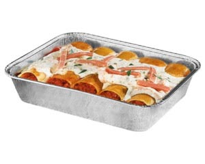 Preview: Alu Menüschalen Aluschalen Servierschalen Catering Grillschalen mit ohne Deckel