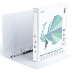 10x Präsentationsringordner A4 16 mm Kapazität weiß mit Außentaschen