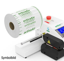 Preview: 10 Rollen Luftkissenfolie für ActivaAir Polster 200x100 mm Länge  700 m  7000 Luftkissen