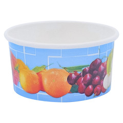 VEPATIM 50 Eisbecher Pappe rund 160 ml Ø 85mm Höhe 43mm "Fruchtreigen" 