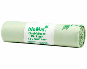 10x BIOMAT kompostierbare Bioabfallbeutel  80L 81x110cm