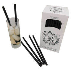 Preview: VEPATIM 700 Papiertrinkhalme FSC® Papier Jumbo schwarz Ø 8mm 245 mm