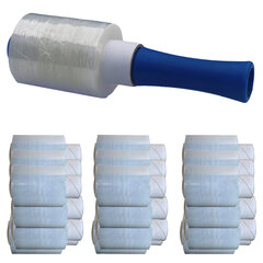 1x Sparset 32 Rollen Bündelstretchfolie mit verlängerten Kern + Abroller