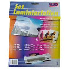 VEPATIM 100 FILUX Laminierfolien Set A4 A5 und Visitenkartengrösse