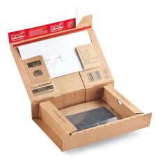 ColomPac Fixtray für 5" Smartphone inkl. Versandkarton mit Selbstklebeverschluss & Aufreißfaden braun