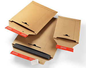 1000x Versandtaschen TP335 250x350mm stabile Vollpappe Selbstklebeverschluss A4+ braun