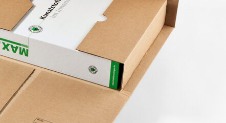 Preview: ColomPac Universal-Versandverpackung 280 x 185 x -85mm Extra Stabil mit Selbstklebeverschluss & Aufreißfaden