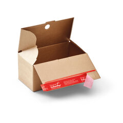 Preview: ColomPac Doppelwelliger Blitzbodenkarton mit Z-Faltung und vollüberlapp. Deckel 191x160x85mm SK-Verschluss & Aufreißfaden