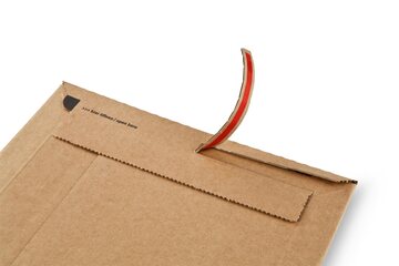 Preview: ColomPac Blitzbodenkarton 164 x 139 x 80mm mit Selbstklebeverschluss und Aufreißfaden braun