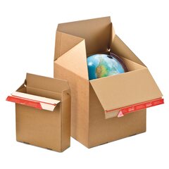 ColomPac Euroboxen M 300 x 100 x 150mm mit Selbstklebeverschluss & Aufreißfaden braun
