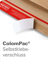 Preview: ColomPac Blitzbodenkarton 189 x 154 x 131mm Premium mit doppelten Selbstklebeverschluss & Aufreißfaden weiß