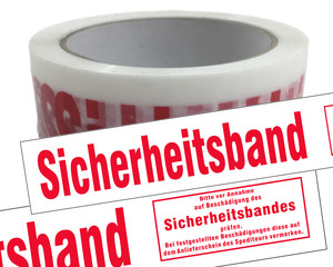 VEPATIM 2 Packband Klebeband 50mmx66m low noise weiß-transparent mit Aufdruck SICHERHEITSBAND