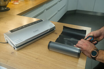 Preview: 2x Vakuumbeutel auf der Rolle PA/PE 200 x 6000 mm goffriert transparent 90 my 2 Rollen