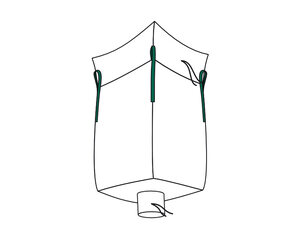 Big Bag 90x90x115cm mit Schürze und Auslauf SWL 1.000 kg