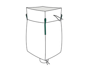 Preview: Big Bag 90x90x115cm mit Schürze und Auslauf SWL 1.000 kg