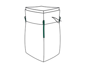 Big Bag 90x90x110cm mit Schürze und Inliner SWL 1.000kg