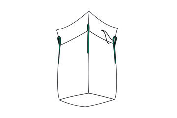 Preview: Big Bag 90x90x165cm mit Schürze SWL 1.250 kg