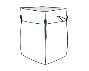 Big Bag 100x100x100cm unbeschichtet SWL 1.000kg mit Schürze