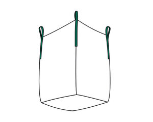 Preview: Big Bag 90x90x90cm Typ Stein SWL 1.500kg