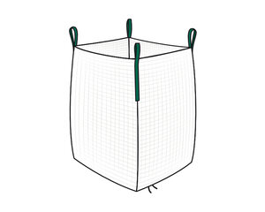 Preview: Big Bag 100x100x160cm für Brennholz mit Sternenboden