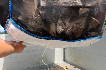 Preview: Big Bag 100x100x160cm für Brennholz mit Sternenboden