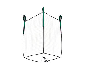 Preview: Big Bag 100x100x160cm für Brennholz mit Sternenboden