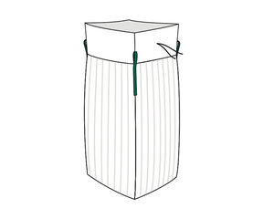 Big Bag 95x95x175cm Typ Holz belüftet 4-seitig Ventilationsstreifen