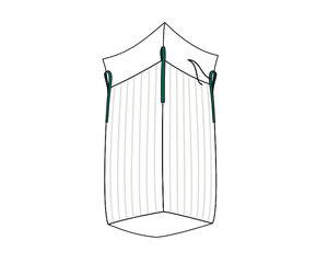 Preview: Big Bag 95x95x175cm Typ Holz belüftet 4-seitig Ventilationsstreifen