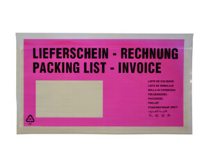VEPATIM 1000 Dokumententaschen *Lieferschein/Rechnung* DIN Lang 235x130mm pink
