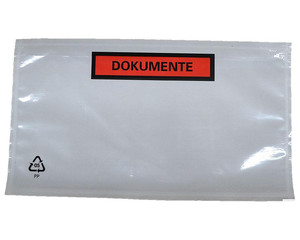 Dokumententaschen Begleitscheintaschen *Dokumente* DIN Lang 235x130mm 