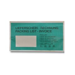 Dokumententaschen aus Kraftpapier Lieferschein/Rechnung grün DIN-Lang 