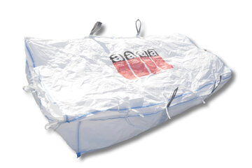 Preview: Plattensack 260x125x30cm für Asbestentsorgung mit Asbestsymbol-Druck