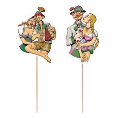 Deko-Picker "Trachtenpärchen Steirisch" 16cm 