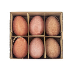 Ostereier Kunststoff in Rost-Optik 6 cm 