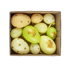 Ostereier Kunststoff "Frühling" 6/4 cm 