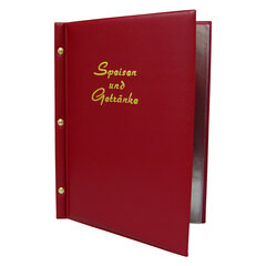 Speisekarte (PVC) "Speisen und Getränke" weinrot 8 Seiten A4 
