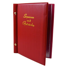 Speisekarte (PVC) "Speisen und Getränke" weinrot 8 Seiten A5 