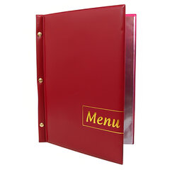 Speisekarte (PVC) "Menu" weinrot 8 Seiten A5 