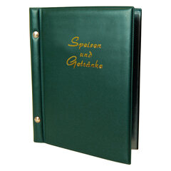 Speisekarte (PVC) "Speisen und Getränke" dunkelgrün 8 Seiten A5 