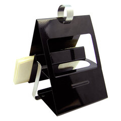 4 in 1 Tischaufsteller aus Edelstahl schwarz lackiert 12x18.2x14.5 cm (BxHxT) 