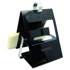 Preview: 4 in 1 Tischaufsteller aus Edelstahl schwarz lackiert 12x18.2x14.5 cm (BxHxT) 