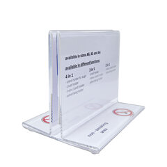 Tischaufsteller "2in1" aus Acrylglas A6 