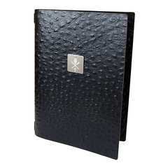 Speisekarte "FASHION" schwarz Strauß A4 