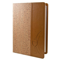 Speisekarte "Kork" mit Prägung "Teller und Glas" 8 Seiten A4 