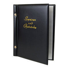 Speisekarte (PVC) "Speisen und Getränke" schwarz 8 Seiten A5 