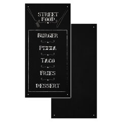 Wand-Kreidetafel ohne Rahmen schwarz 58x120cm 