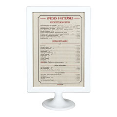 Tischaufsteller aus ABS weiss A5 