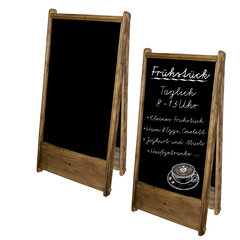 Gehweg-Kreidetafel "Vintage" doppelseitig 62x120cm 